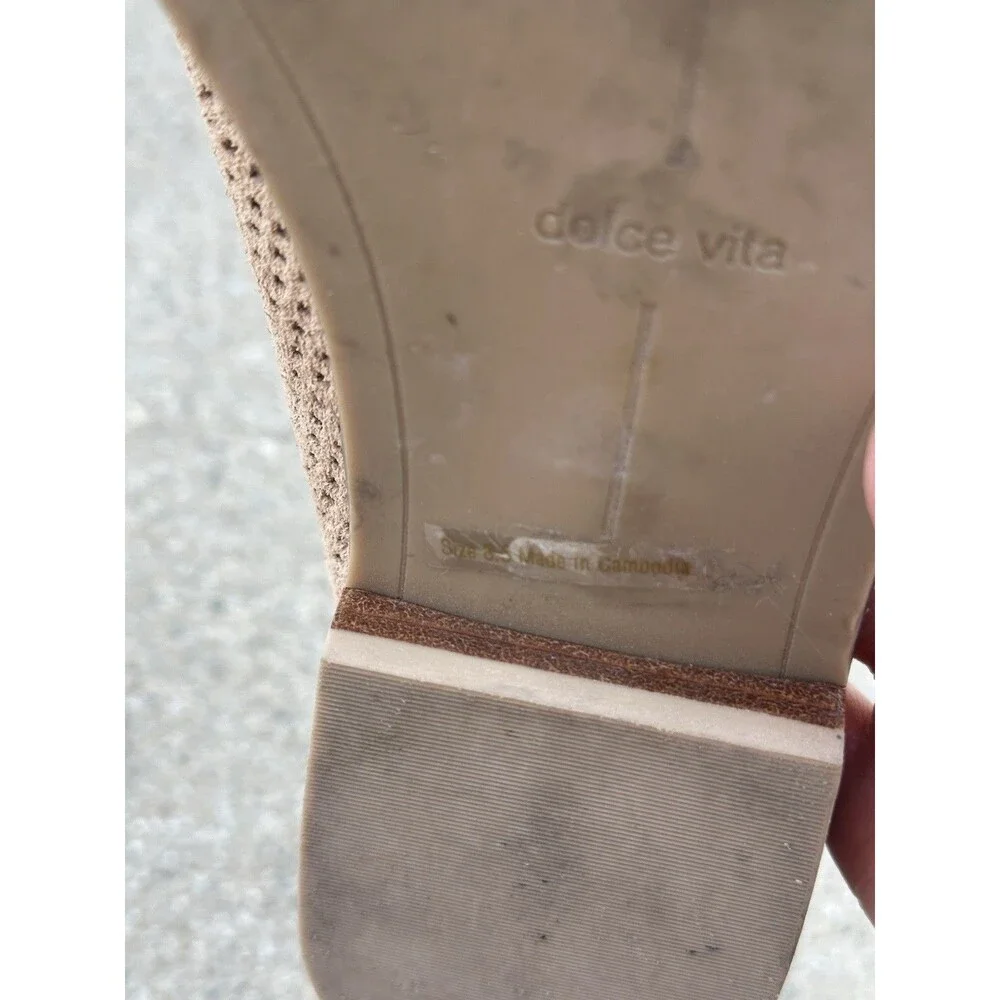 Dolce Vita Brevyn Mules Taupe Suede Women Size 8.5